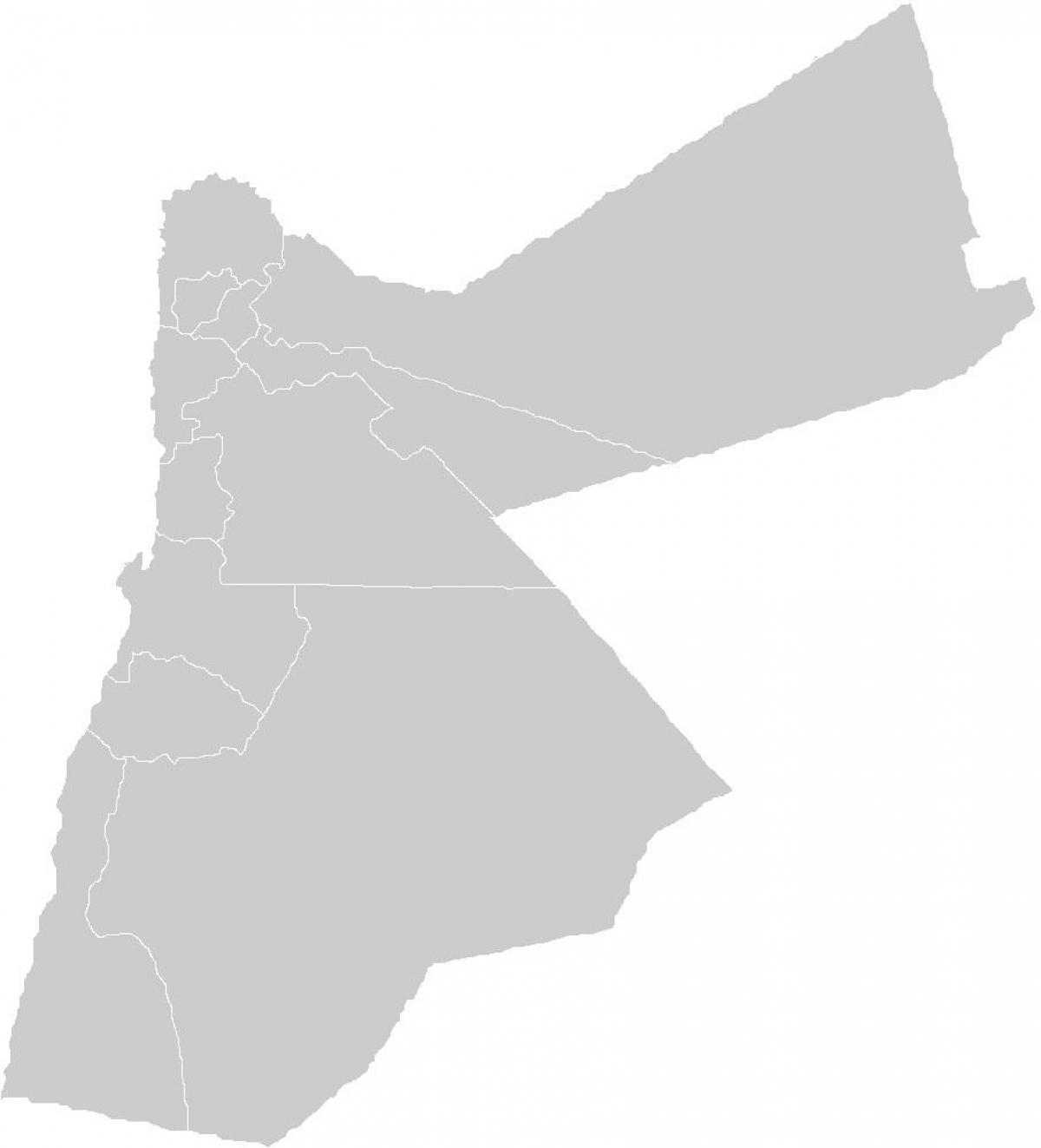 mapa en blanco de Jordania