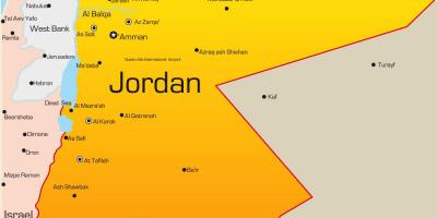 Mapa de Jordania oriente medio