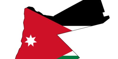 Mapa de Jordania mapa de la bandera