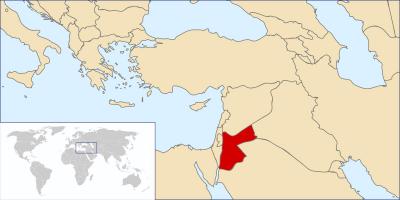 Jordania, en el mapa del mundo