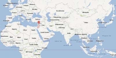Jordan ubicación en el mapa del mundo